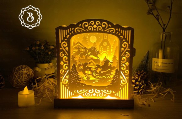 3D SVG Christmas Review: Santa Reindeer Pop-Up Card