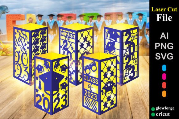 3D SVG Shapes: Set 5 Graduation Class of 2023 Lantern
