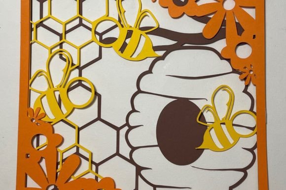 Bees and Beehive 3D SVG for Seasonal Branding