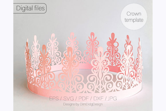 Birthday Crown 3D SVG for Entertainment Content
