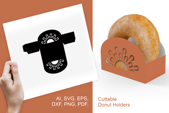 Bloom Donut Holder 3D SVG: Festive Shapes Asset