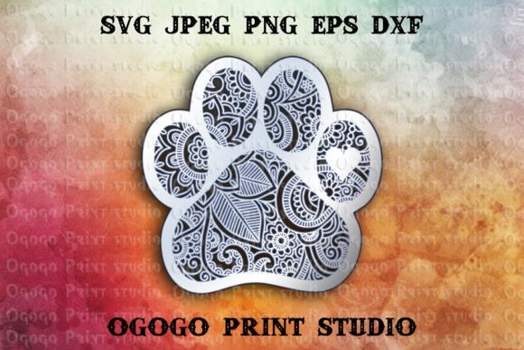 Dog Paw 3D SVG: Layered Shapes for Pet Brands