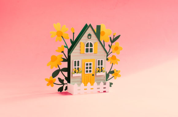 Flower Cottage Box Card: A 3D SVG for All Seasons