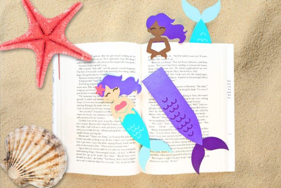 Mermaid Papercut Bookmark SVG Duo Review