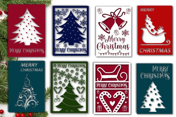 Merry Christmas Card SVG Bundle: 3D SVG Review