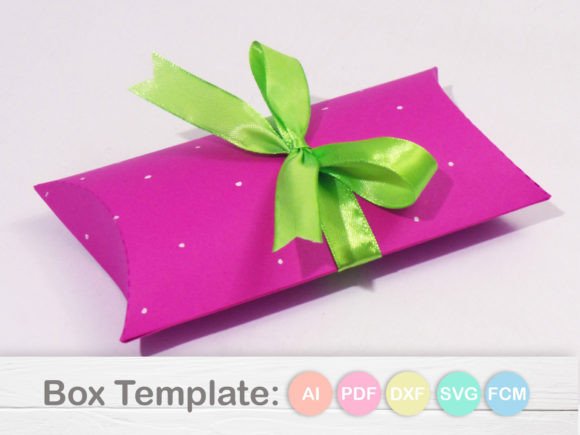 Minimalist Pillow Box Template: 3D SVG for Gift Boxes