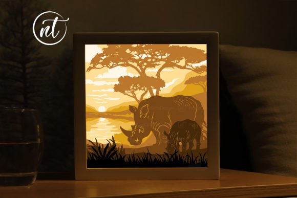Mother and Baby Rhinos Light Box: A Maker’s Review