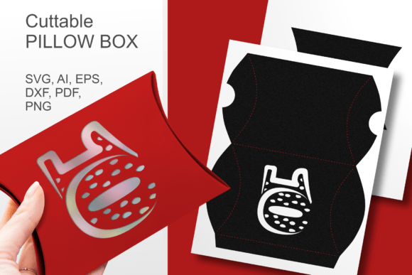 Number 10 Pillow Favor Box Template SVG: 3D SVG Gift Boxes