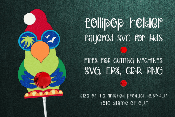 Parrot Christmas Lollipop Holder: A 3D SVG Review