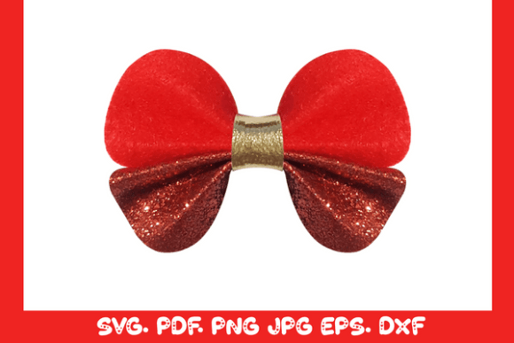 Pinch Hairbow 3D SVG Shapes for Editorial Design