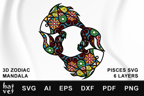 Pisces SVG Zodiac Mandala: 3D SVG Shapes Review