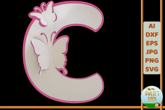 Popup Butterfly Monogram C: 3D SVG Shapes Review