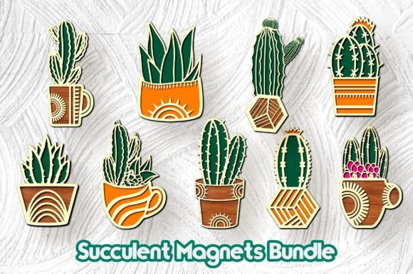 Succulent Magnets Bundle: 3D SVG Ornaments Review