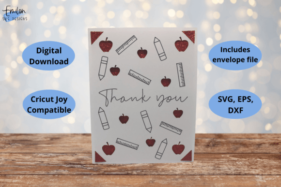 Thank You Teacher Insert Card SVG: 3D Shapes Review