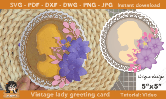 Vintage Lady Greeting Card Template Review