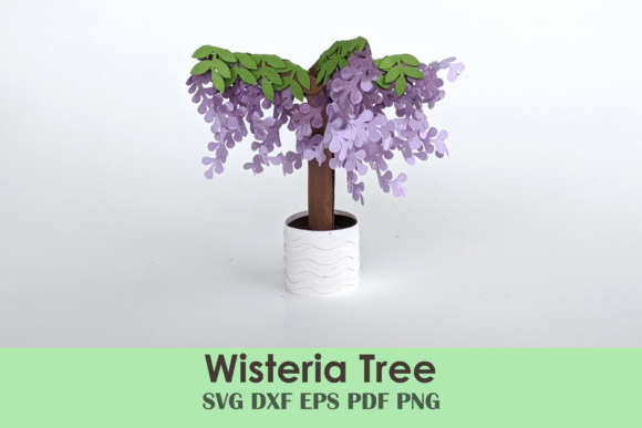 Wisteria Tree Mini Paper Plant Template: 3D SVG Review