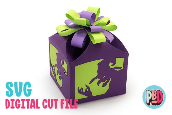 Witch Gift Box 3D SVG for Seasonal Gift Boxes